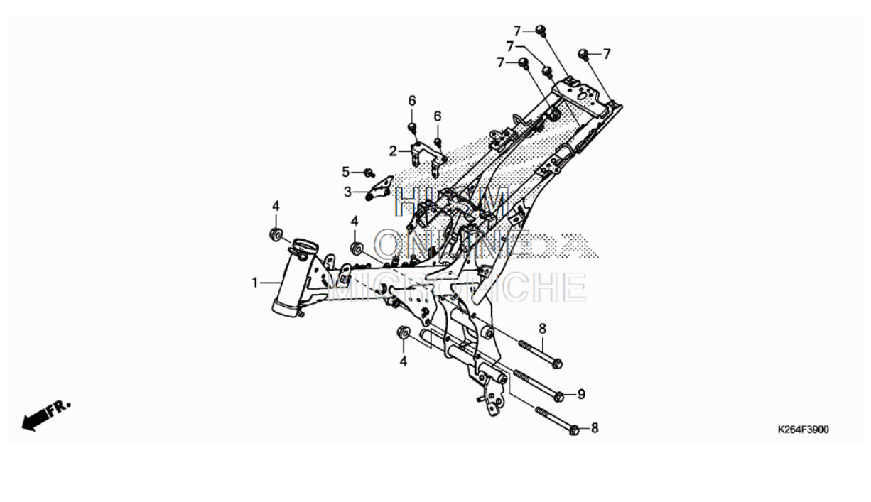Honda Frame Grom 2014-2015 - Howling Moto