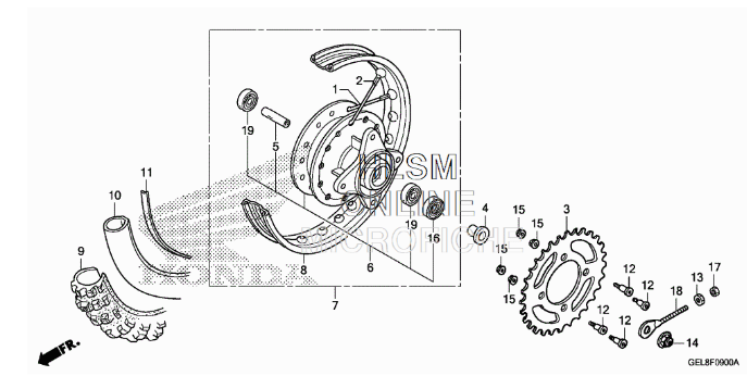Honda XR/CRF50 Rear Wheel - Howling Moto