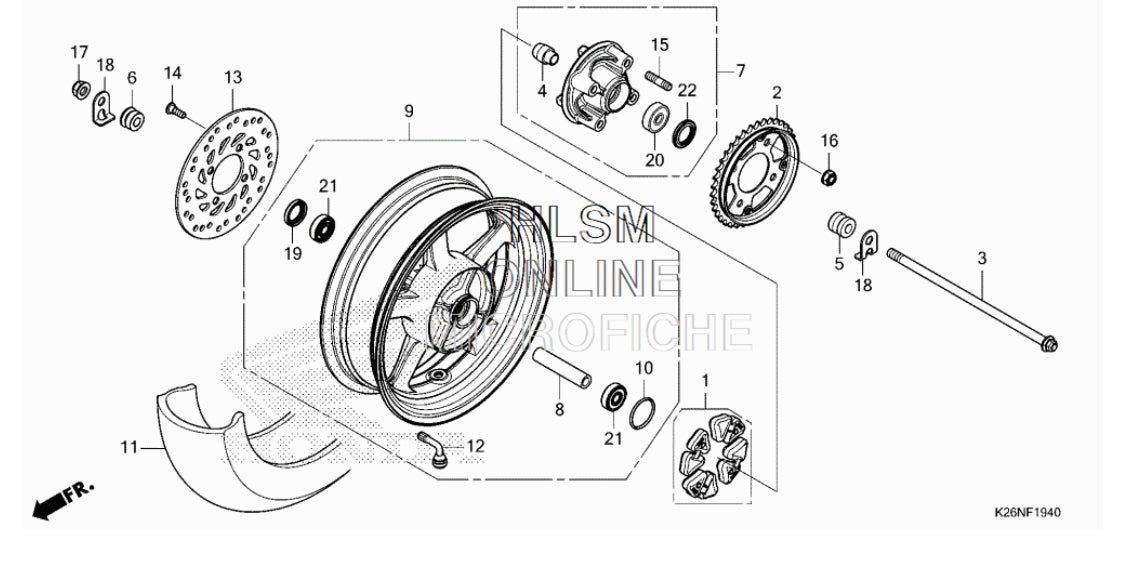 2022+ Honda Grom Rear Wheel - Howling Moto