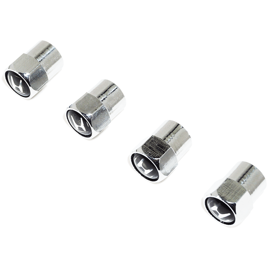 Chrome Valve Stem Tire Caps, Style: Honda - Howling Moto