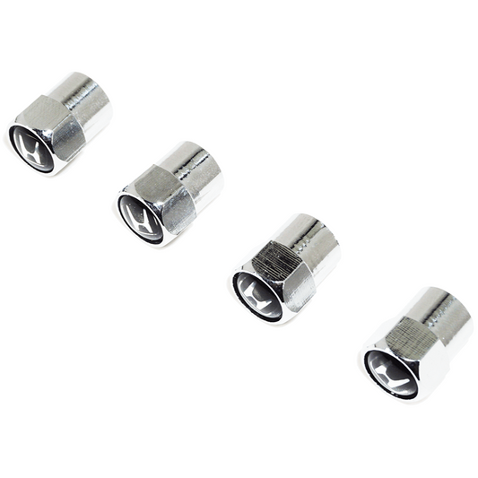 Chrome Valve Stem Tire Caps, Style: Honda - Howling Moto