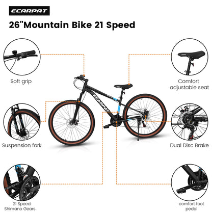 Black Hycline Ecarpat Trigger 27-inch bicycle with sleek frame and mountain bike design, visible from side angle.