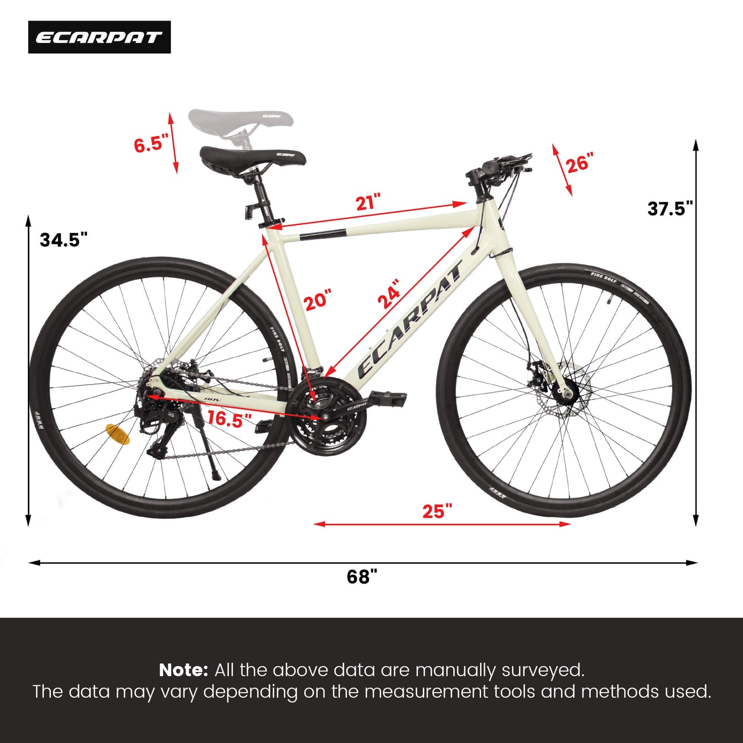 Black Hycline Ecarpat Druk bicycle tire 700×28C mounted on a bicycle wheel, designed for road cycling and durability.