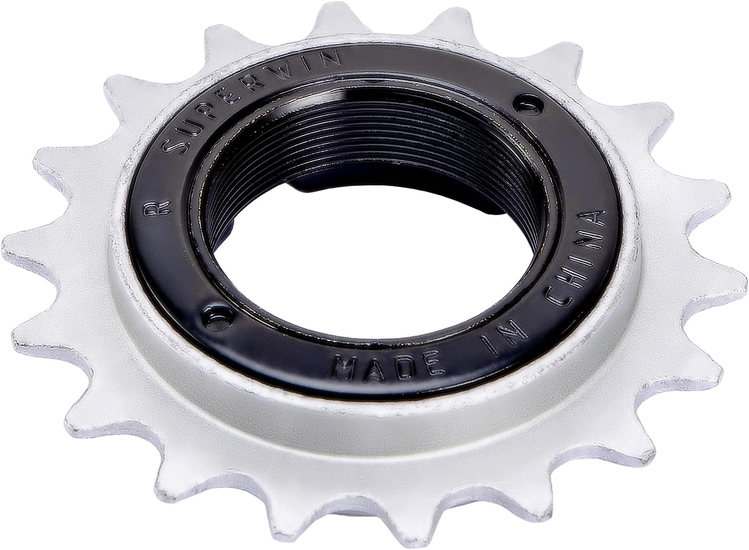 Black Hycline 18T single speed bike freewheel, bicycle cassette component for easy gear shifting on single speed bikes.