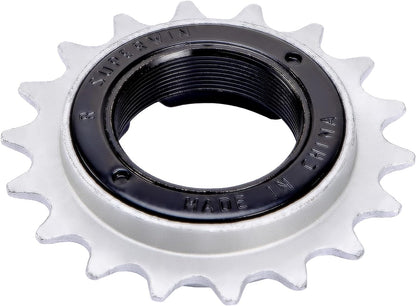 Black Hycline 18T single speed bike freewheel, bicycle cassette component for easy gear shifting on single speed bikes.