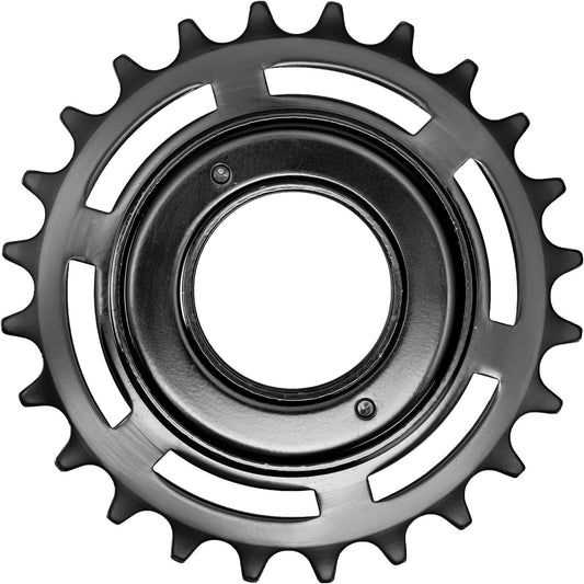 Black Hycline 24T single speed bike freewheel for bicycle cassettes and freewheels, with visible gear teeth and threading.
