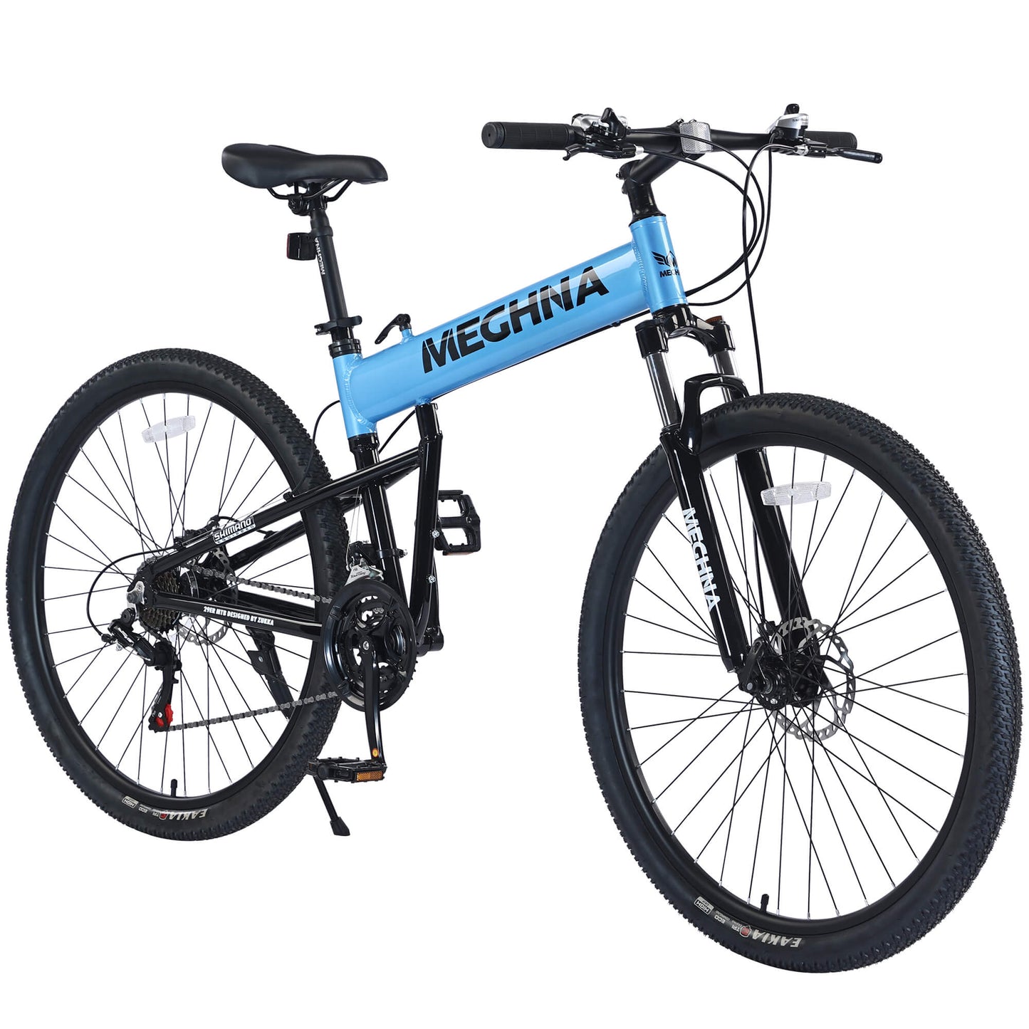 Green Hycline Meghna XM2 29-inch folding bicycle with compact frame and handlebars, suitable for urban commuting and travel.