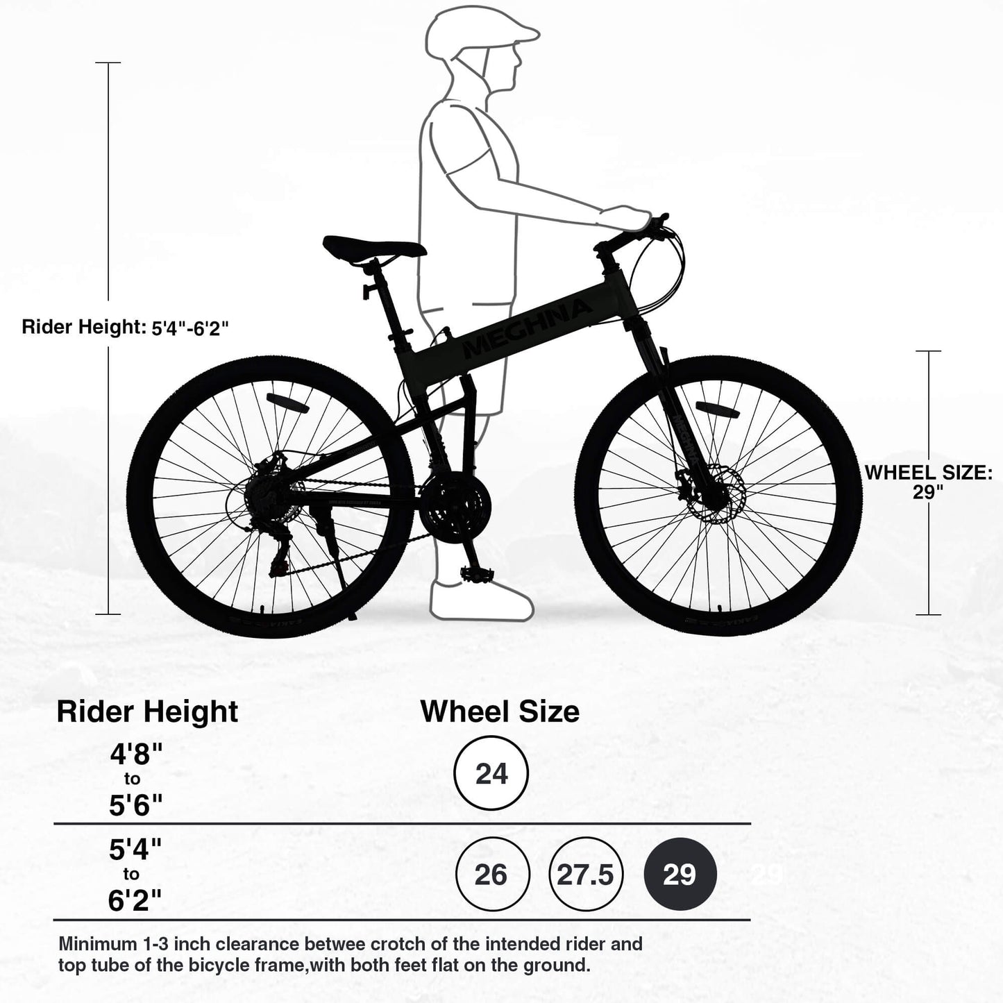Green Hycline Meghna XM2 29-inch folding bicycle with compact frame and adjustable handlebars, suitable for urban commuting.