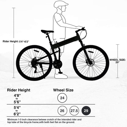 Green Hycline Meghna XM2 29-inch folding bicycle with compact frame and adjustable handlebars, suitable for urban commuting.