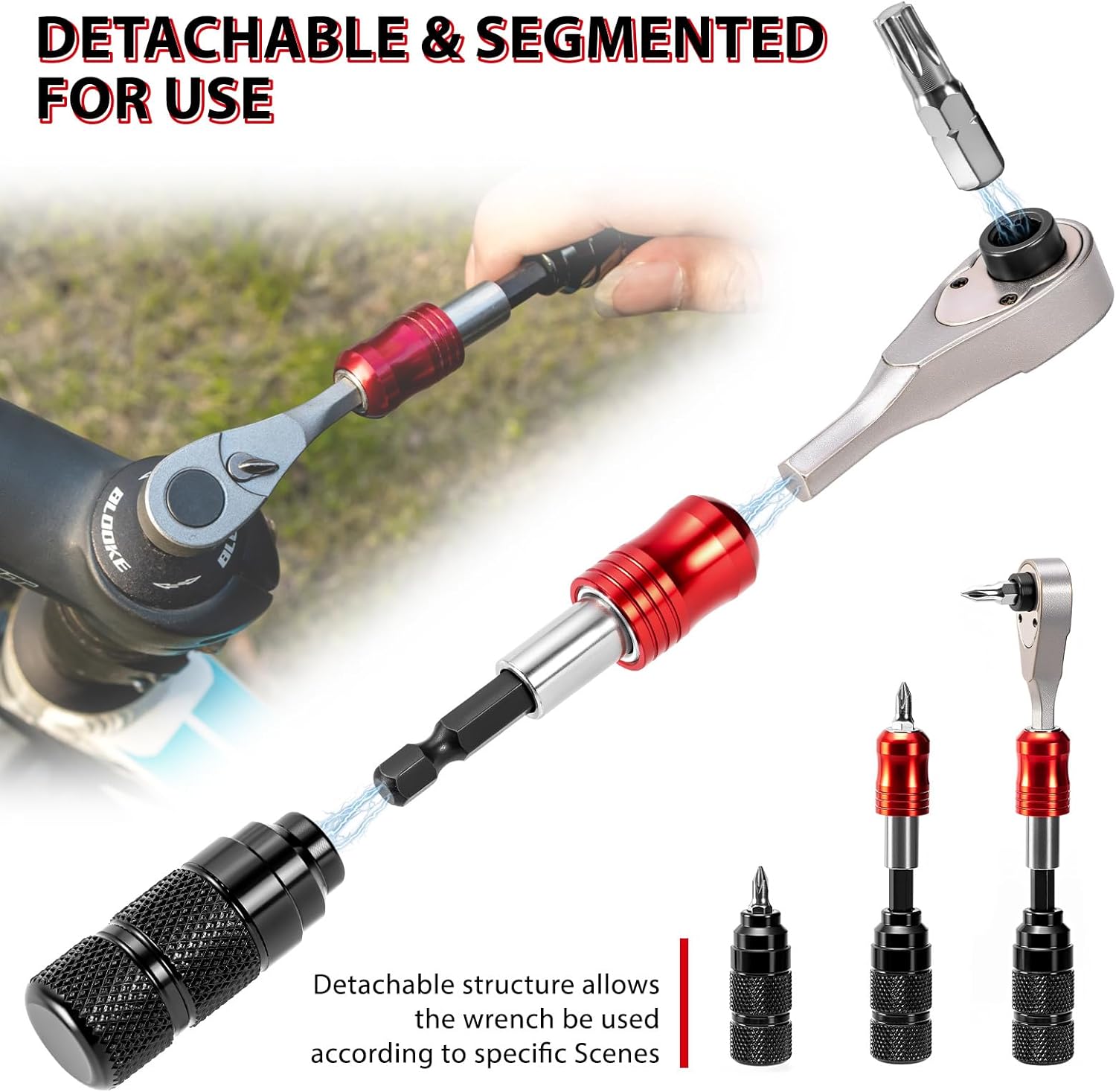 Hycline EMERK Bike Repair Tool Kit with various bicycle tools, compact and portable for bike maintenance and repairs.