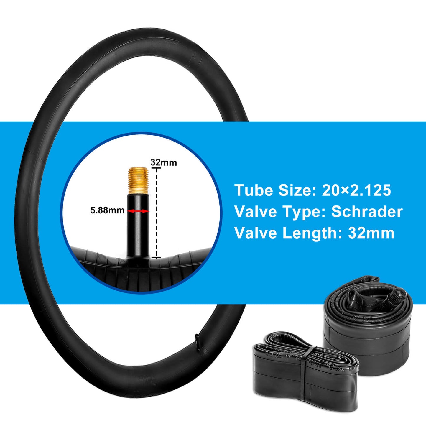 Hycline Colorwonder beige bicycle tires, 16-inch, 20-inch size, with tubes, shown as a 2-pack for road or mountain bikes.