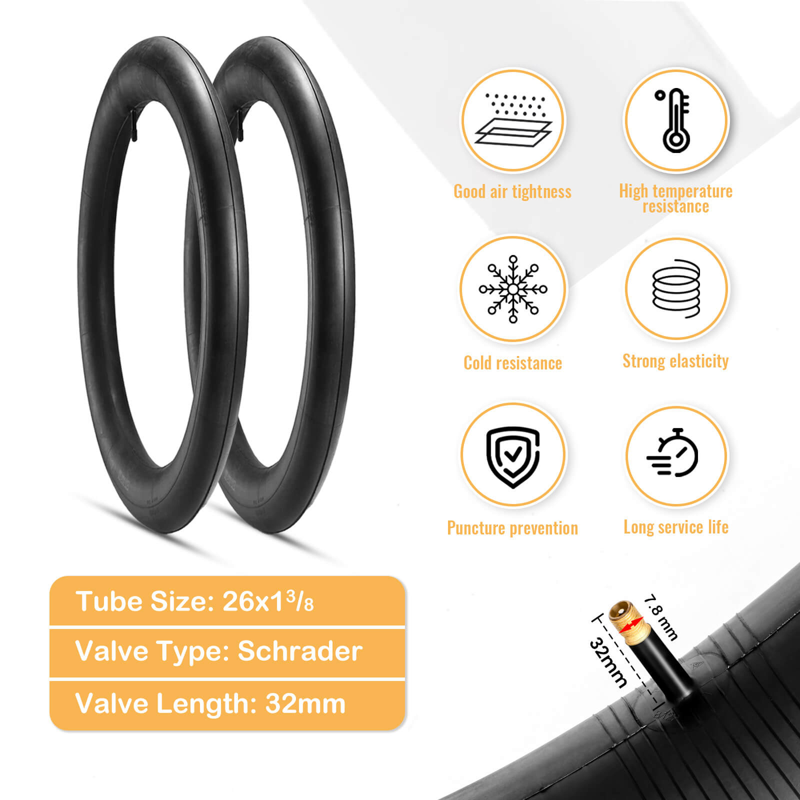 Hycline RetroPath beige wall bicycle tire 26x1 3/8 (37-590) with a durable rubber tread and classic beige sidewall.