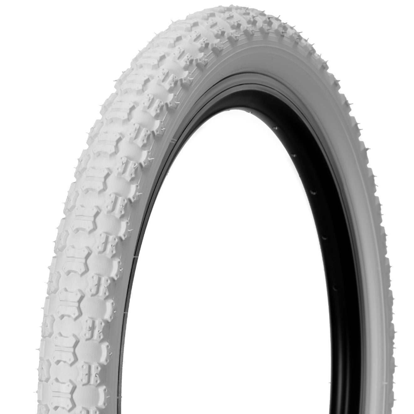 Hycline Bowlite beige and white wall bicycle tires, 16-inch, 20-inch x 2.125 inches, featuring durable rubber tread and sidewall design.
