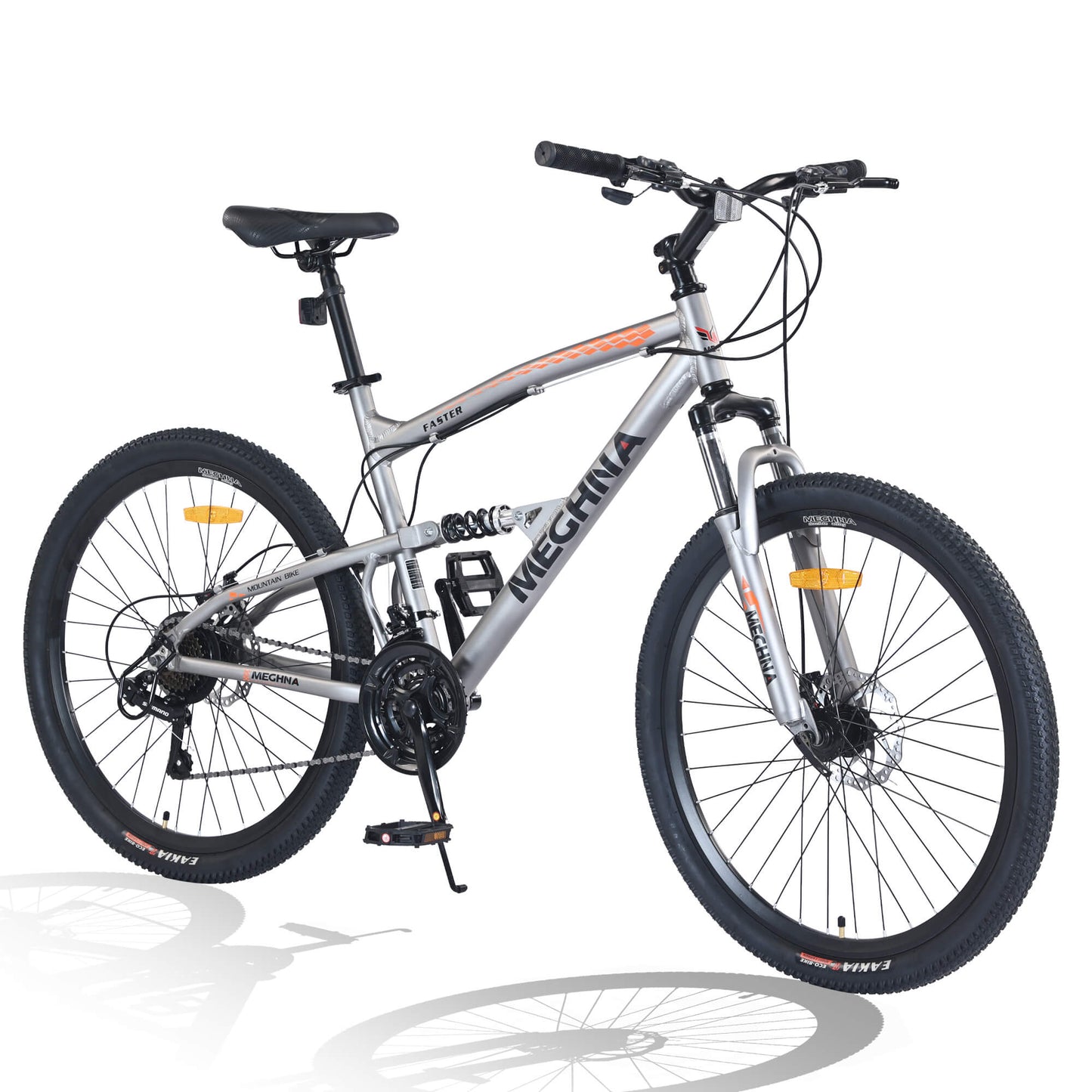 Black Meghna Feyan bicycle by Hycline, 26-inch wheel and 2.1-inch width, shown from the side with detailed tire and frame view.