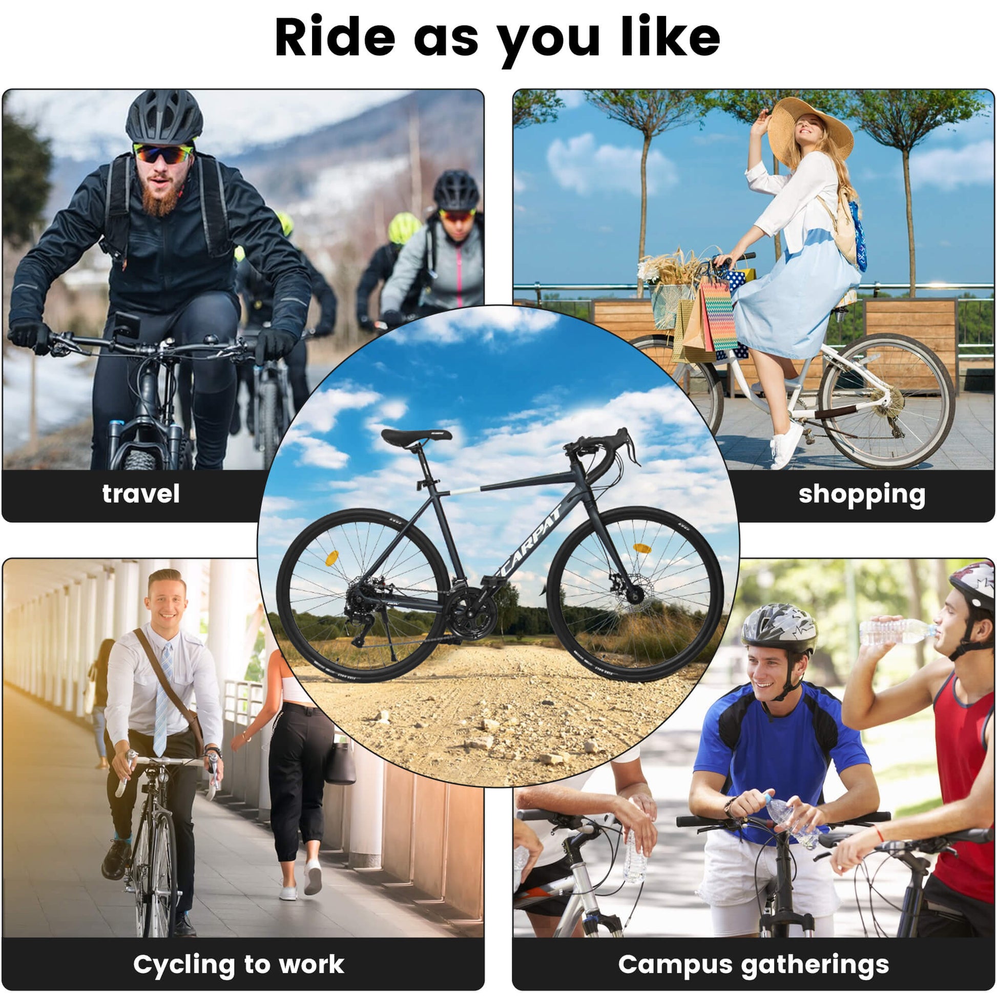 Black Hycline Dorace SLR bicycle tire 700x28C mounted on a bicycle wheel, suitable for road cycling and durable riding.