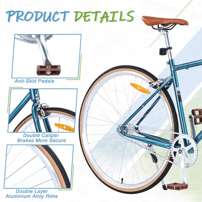Black Hycline Pastoral bicycle tire 700×35C mounted on a wheel, showcasing durable rubber tread for road cycling.
