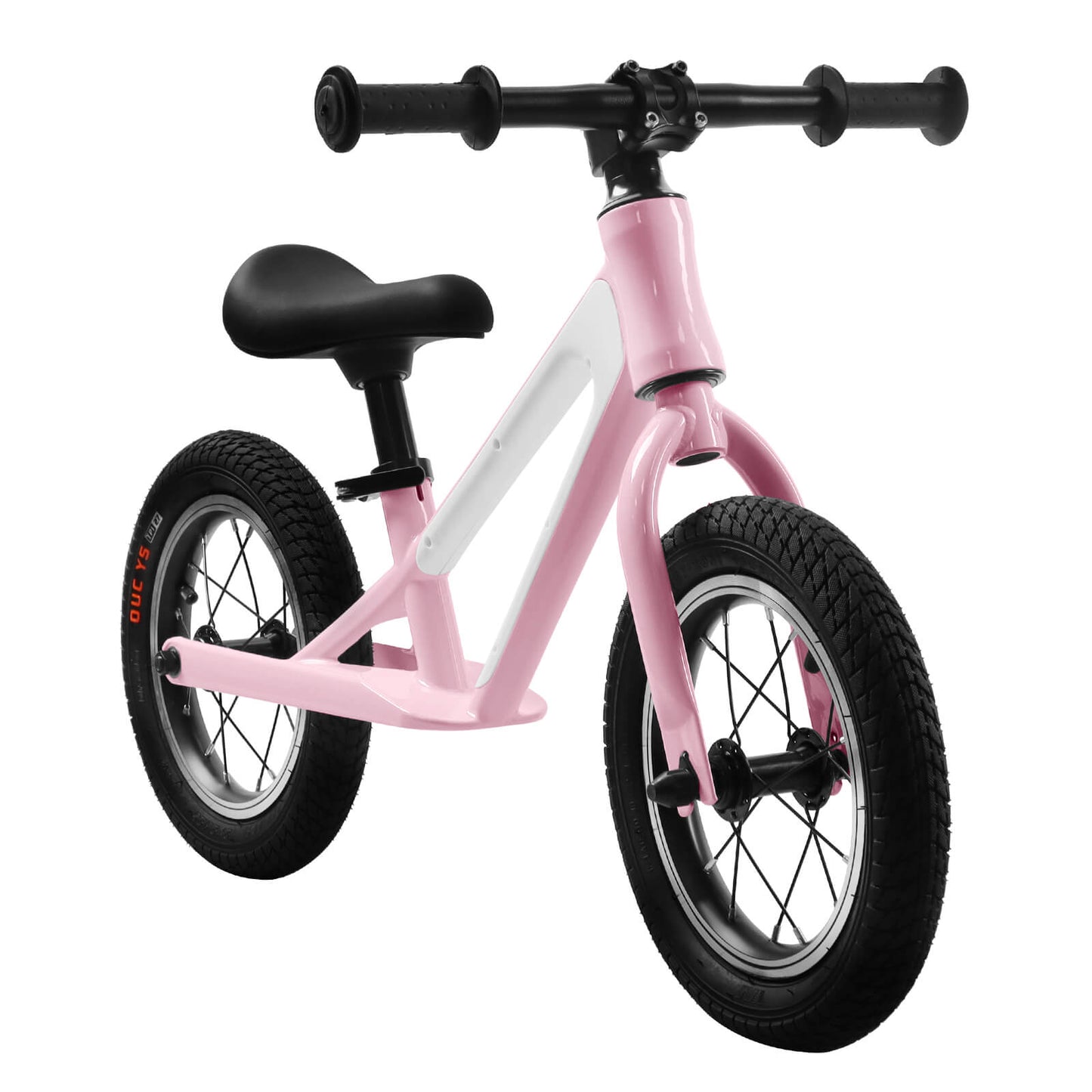 Hycline ChopShip 12-inch baby balancing bike in black, designed for young children to develop balance and coordination.