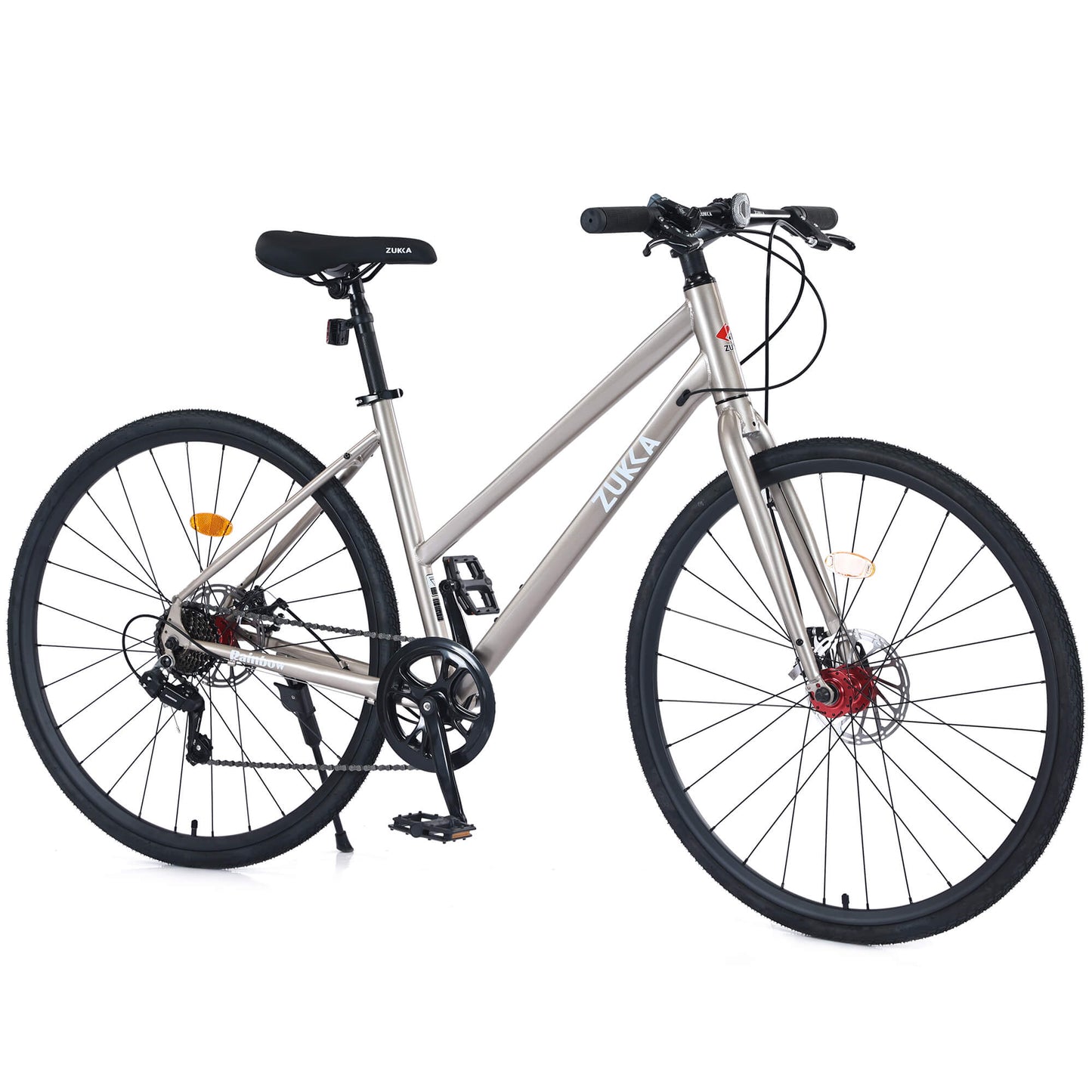 Bronze Hycline Zukka Slash bicycle tire in 700x32C size, mounted on a bicycle wheel with detailed tread pattern.