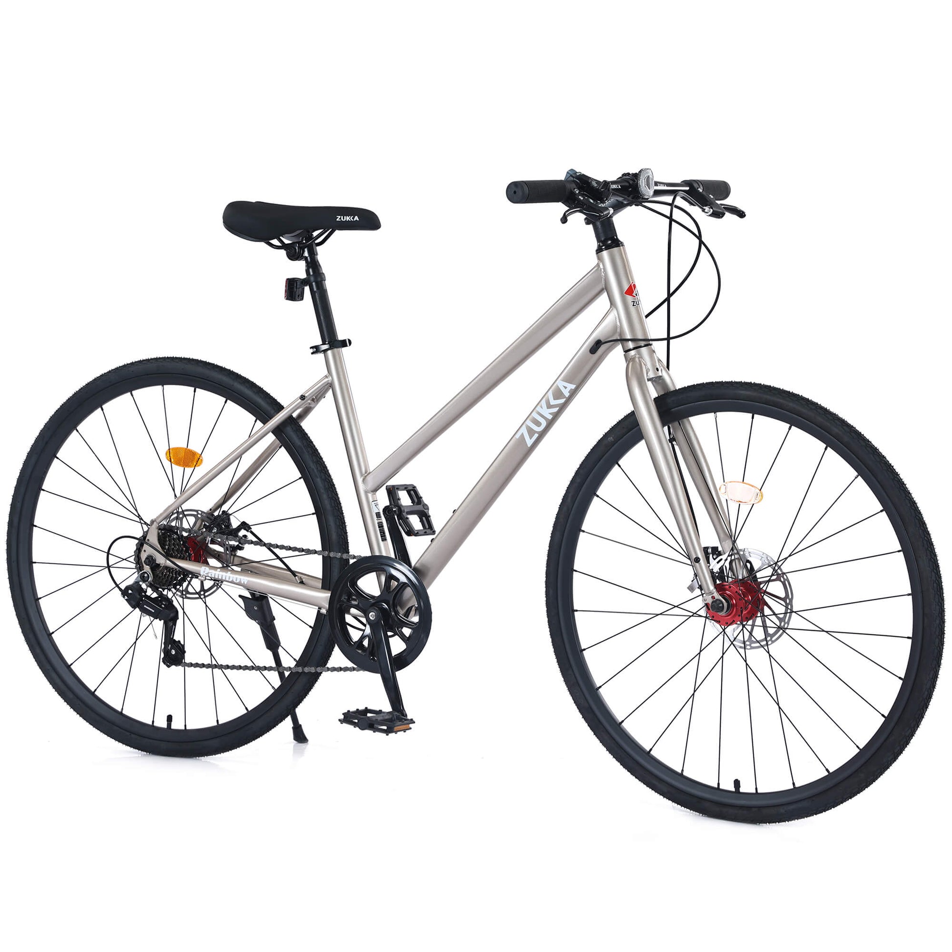 Bronze Hycline Zukka Slash bicycle tire in 700x32C size, mounted on a bicycle wheel with detailed tread pattern.