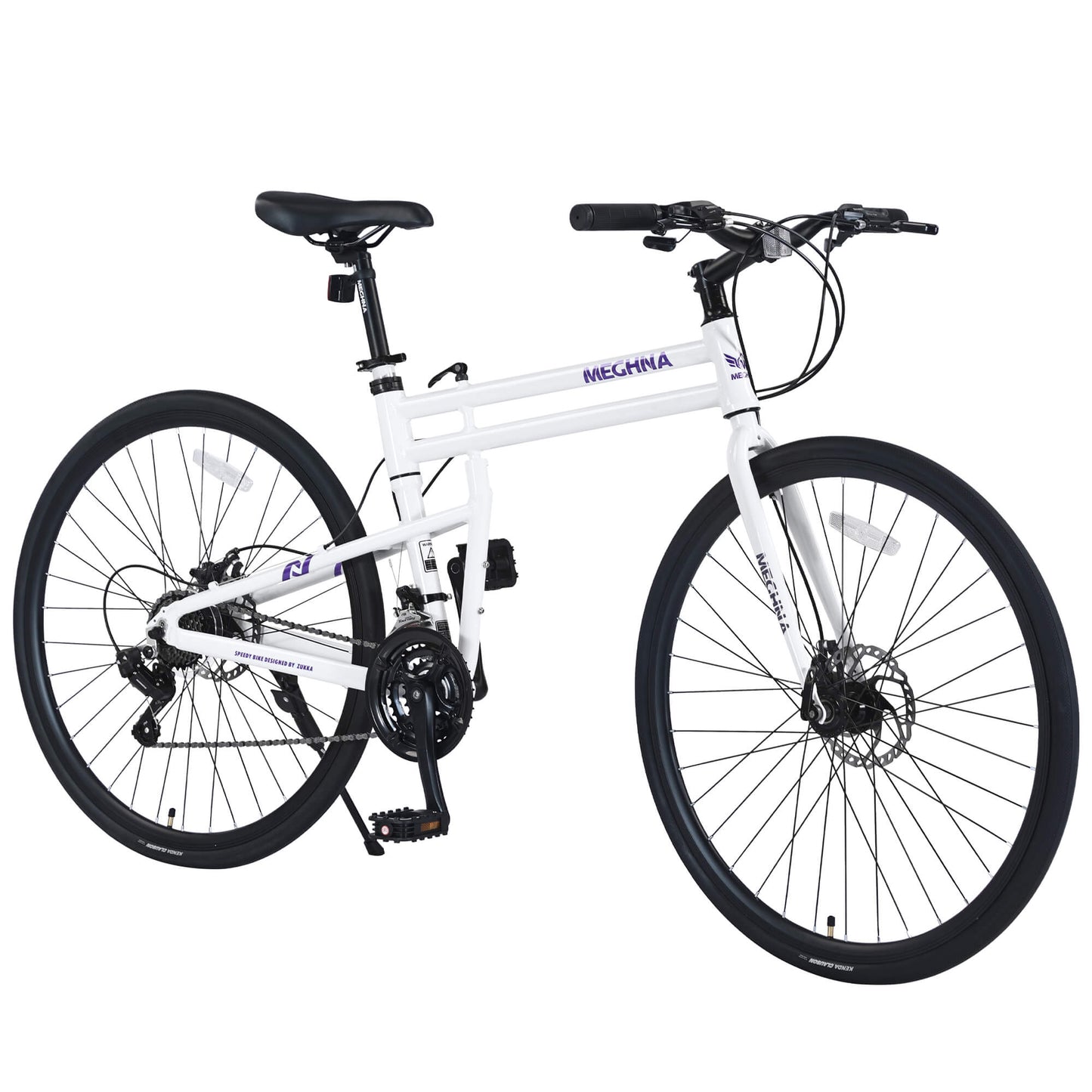 Green Hycline Meghna Fevo bicycle with 700×32C tires, featuring a sleek frame and modern design.