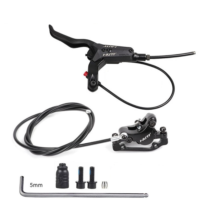 Hycline NUTT electric bicycle hydraulic disc brake kit with 180mm rotors, 2-pin power-off system, for bike brake installation.