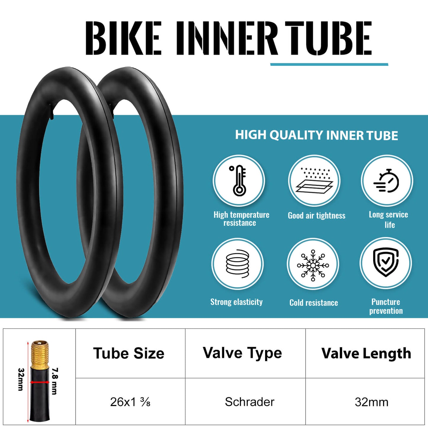 Path Bike Tube - 26×1 3/8 inch - Howling Moto