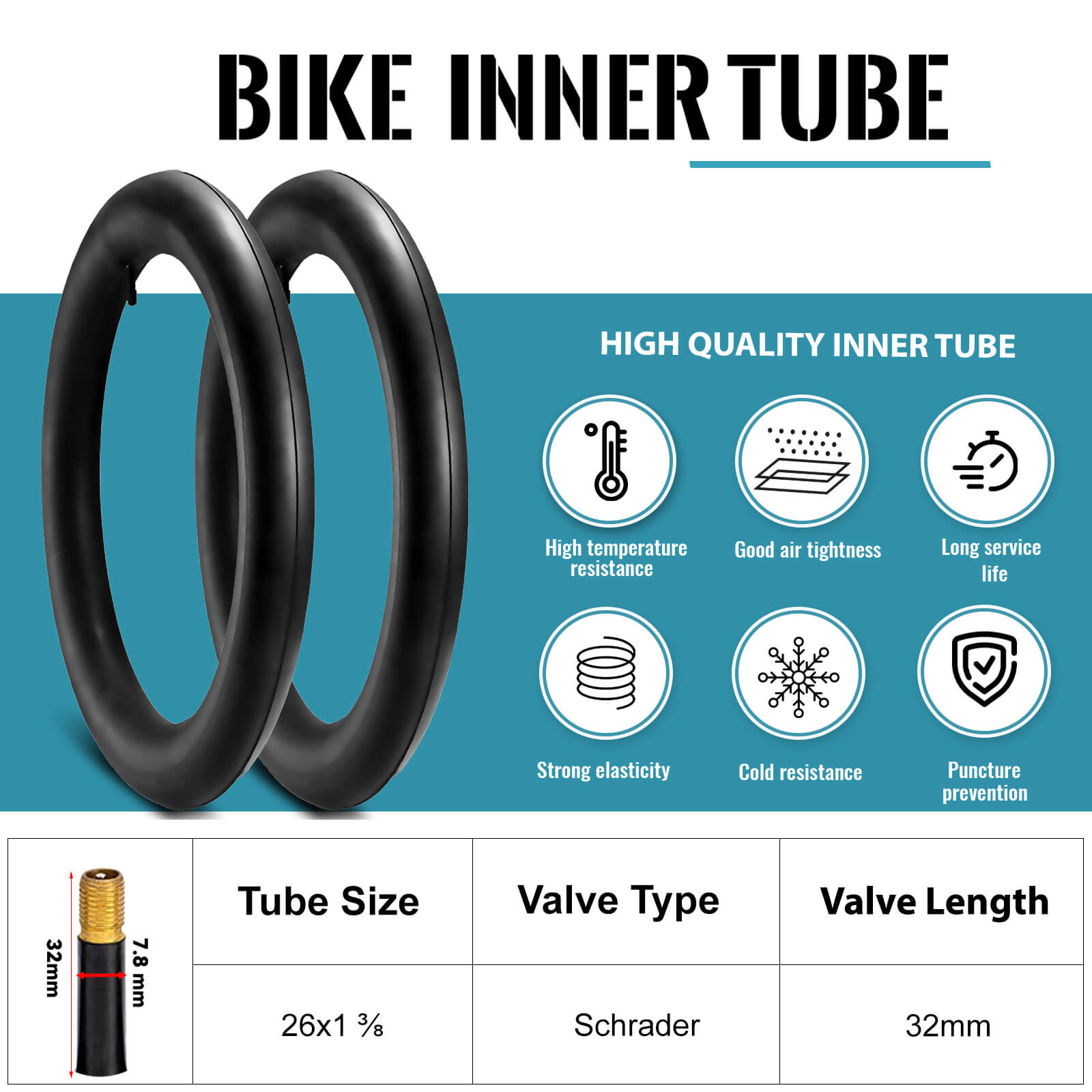 Path Bike Tube - 26×1 3/8 inch - Howling Moto
