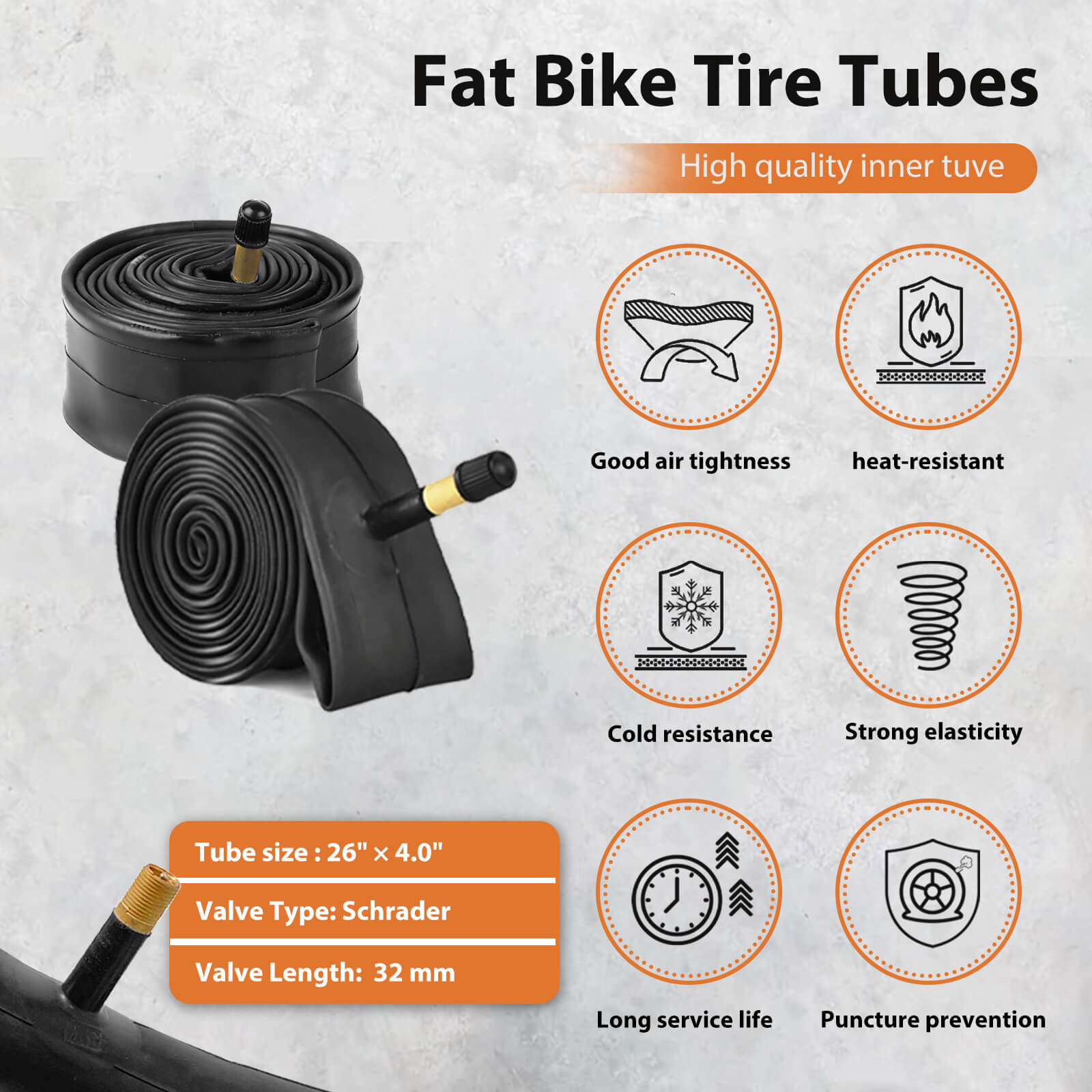 Hycline Rock Conqueror E-Bike and Fat Bike Tire, 20x4 with 40 PSI, rugged black tire designed for off-road riding.