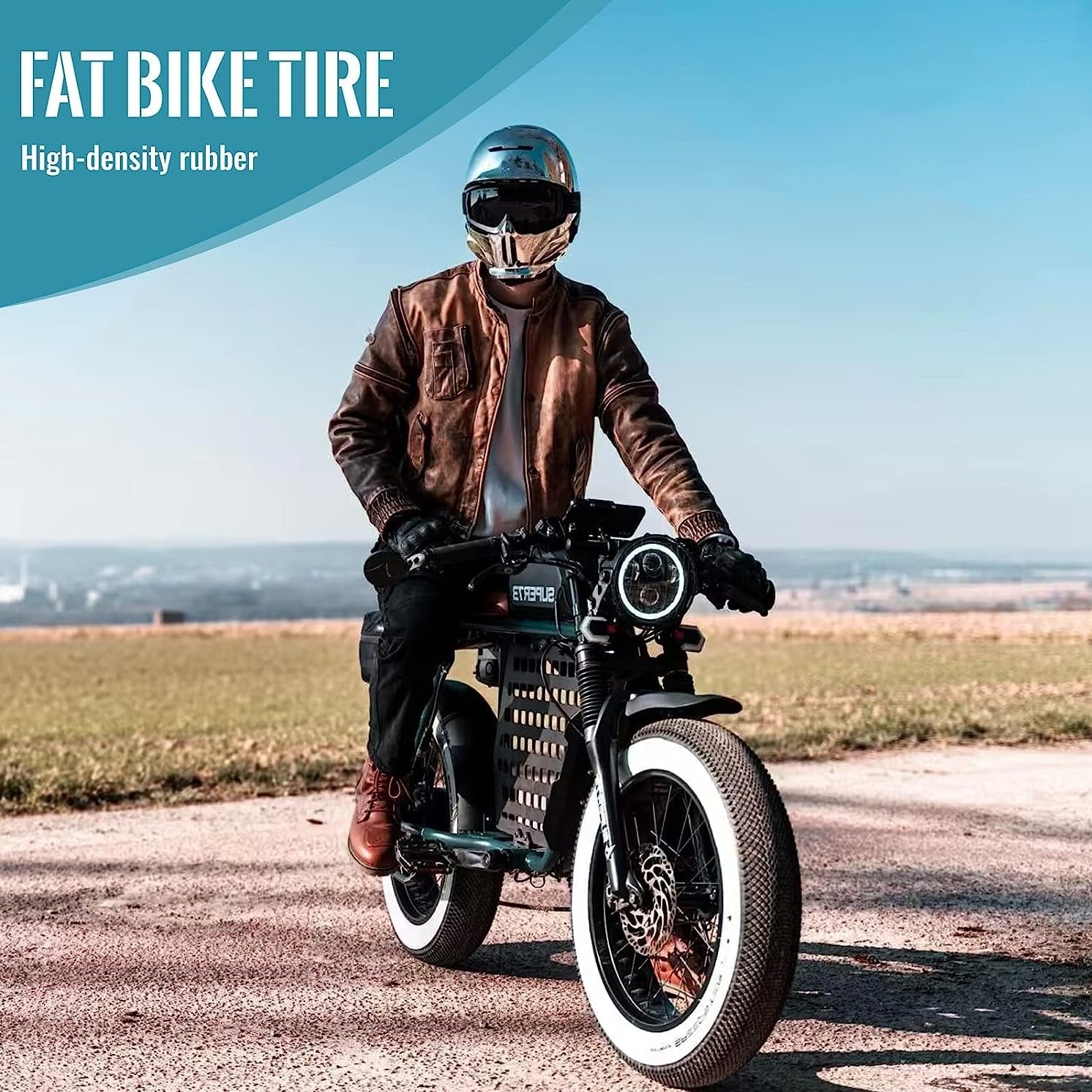 Hycline HyperPave e-bike and fat bike tire in black, 20x4 inches, with tubes, designed for durability and off-road use.