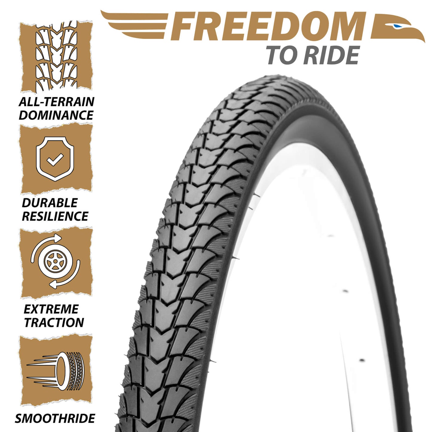 Hycline Ridge GRV 700x38C gravel bike tire showing tread pattern and sidewall details for off-road cycling.