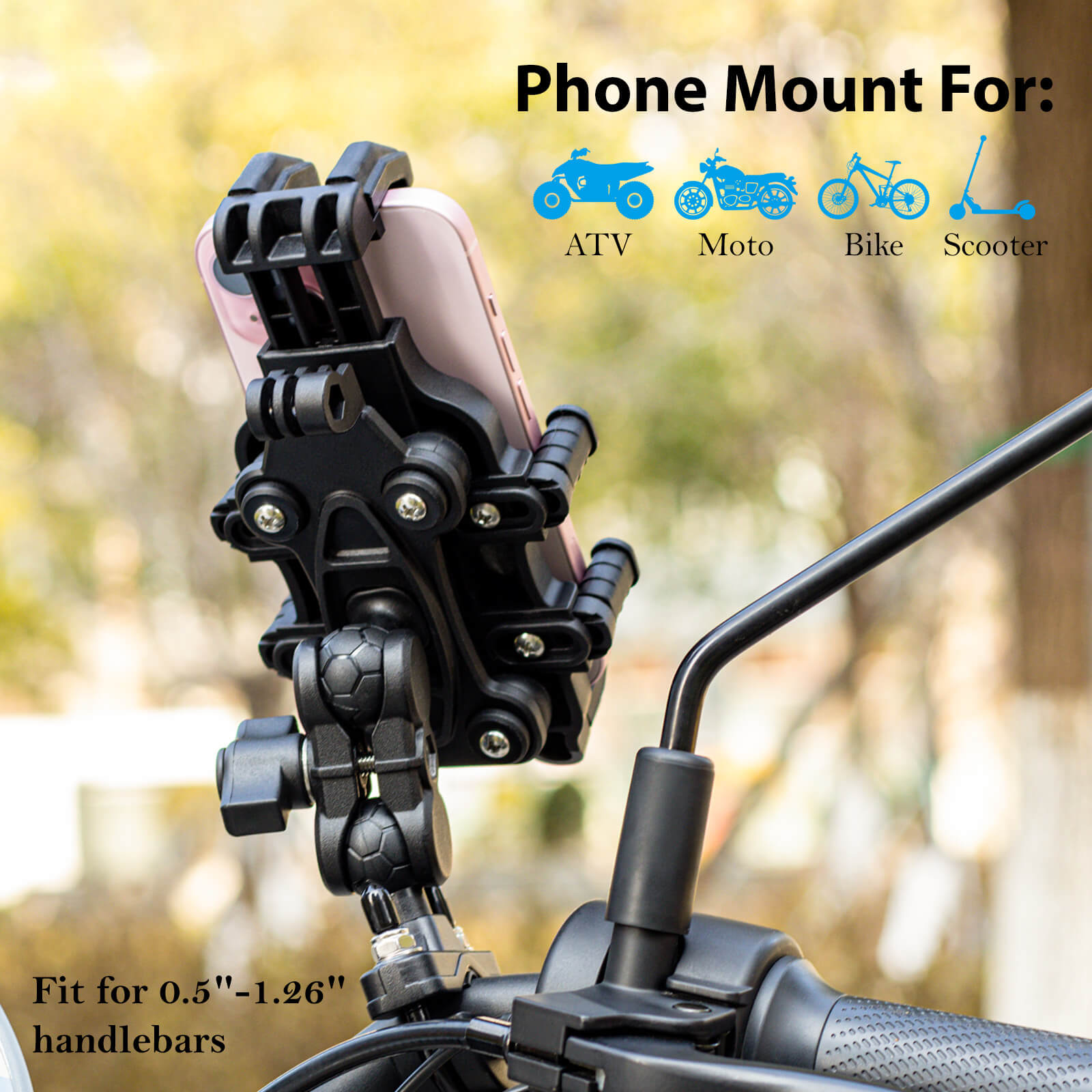 EMERK Phone Mount Holder for Motor and Bike - Howling Moto