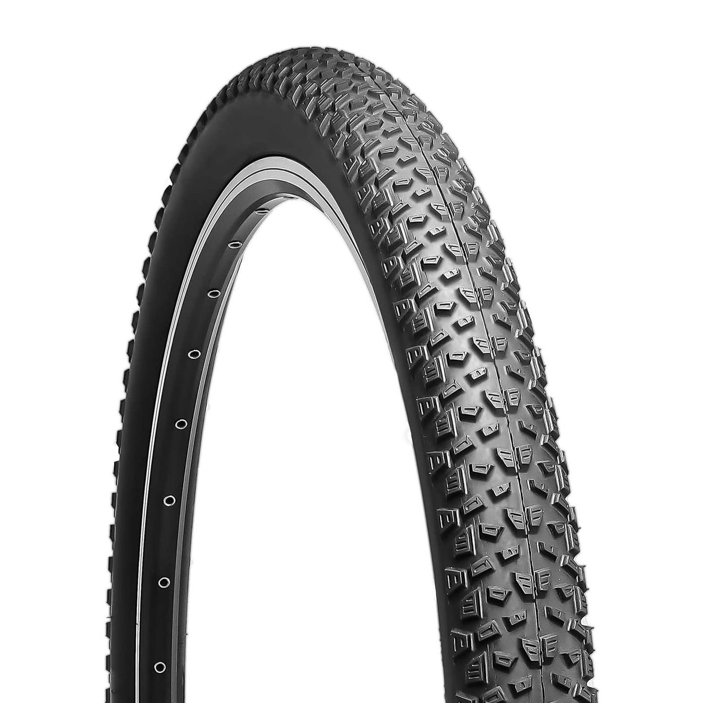 Hycline Baxon XC 27.5-inch mountain bike tire with black tread and sidewalls, 2.125-inch width, suitable for off-road riding.