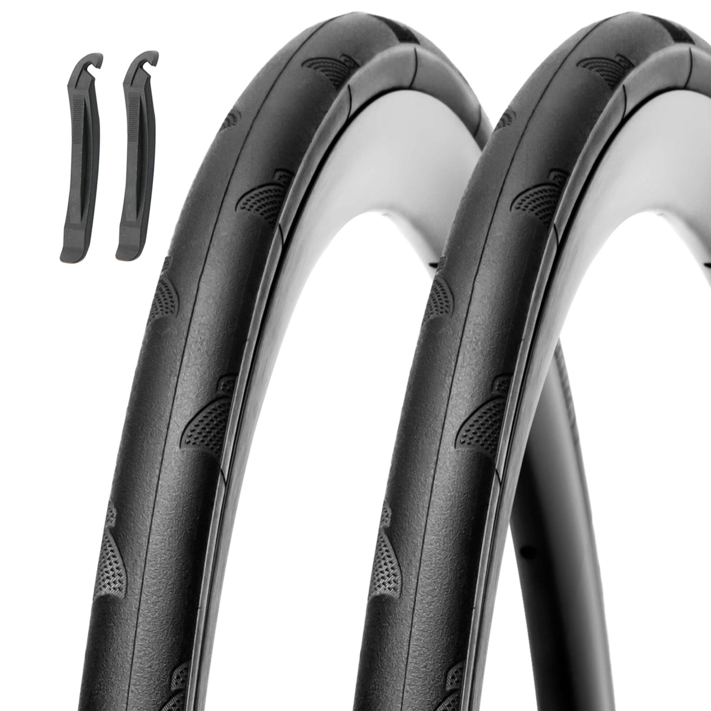 Hycline P-Wave road bike tire 700x25C in black, designed for smooth riding and durability on road cycling adventures.