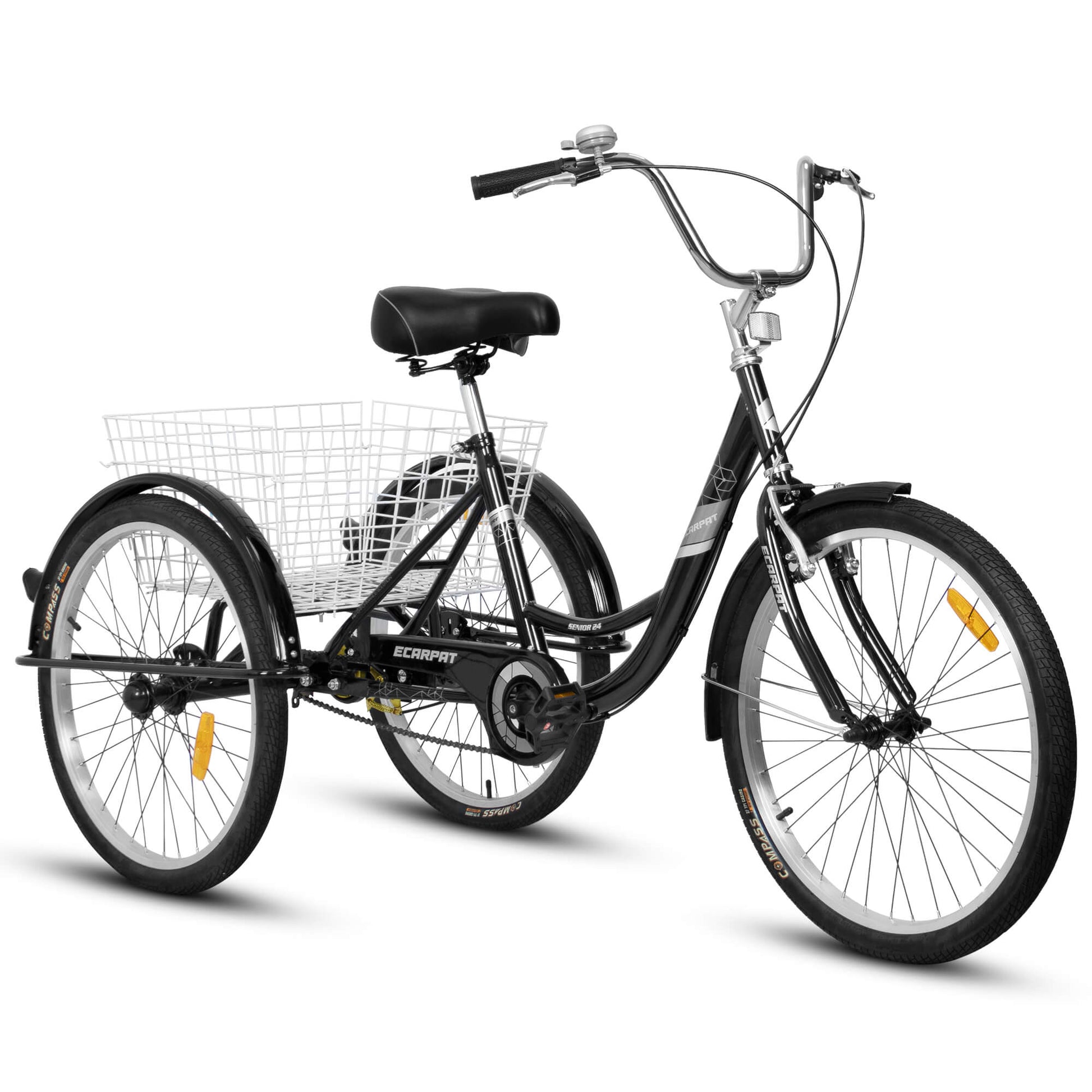 Ecarpat 24“ Single-Speed Adult Tricycle - Howling Moto