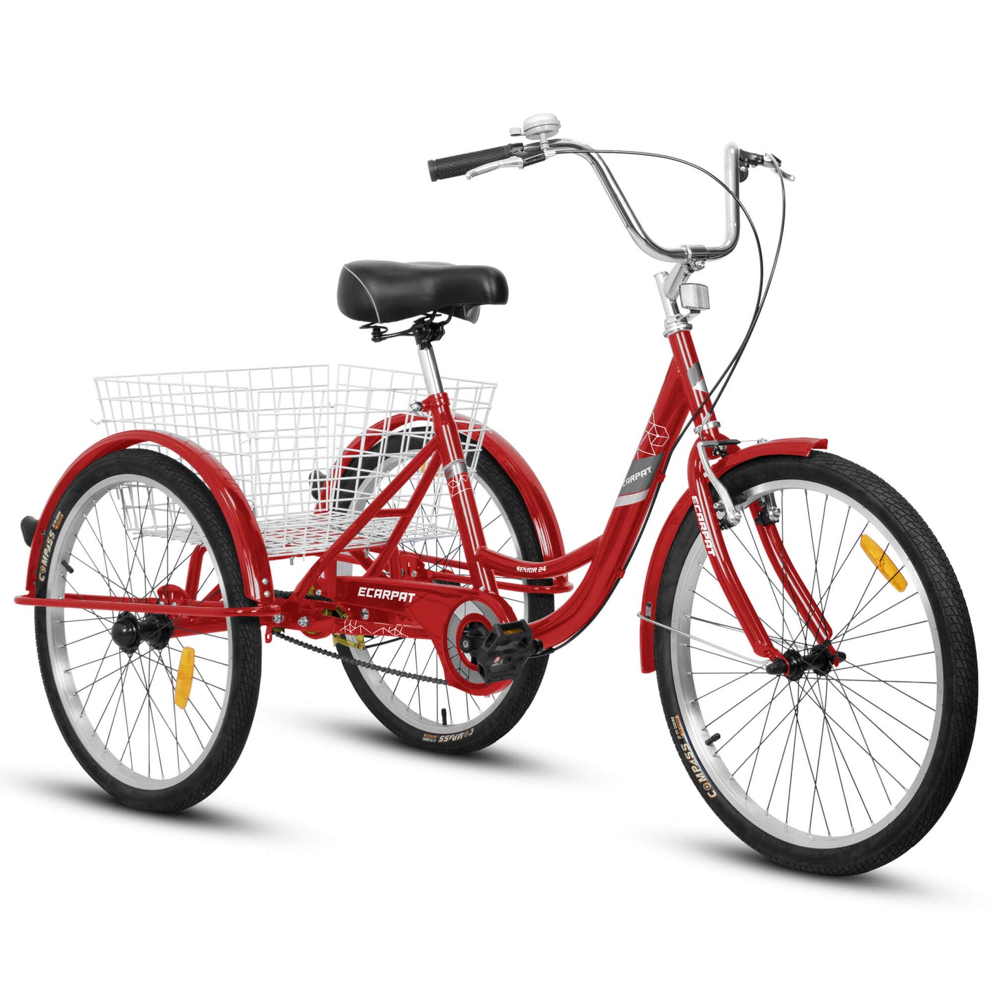 Ecarpat 24“ Single-Speed Adult Tricycle - Howling Moto