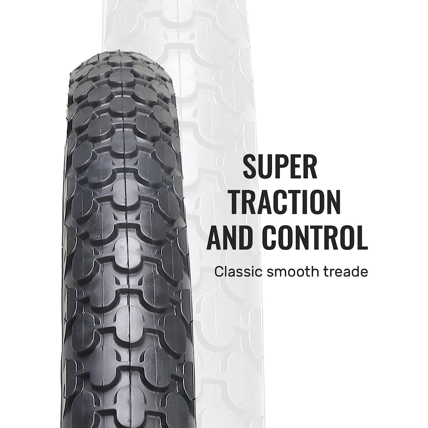 Pair of Hycline bicycle tires, 24x2.125 and 26x2.125, with tread pattern suitable for mountain and hybrid bikes.