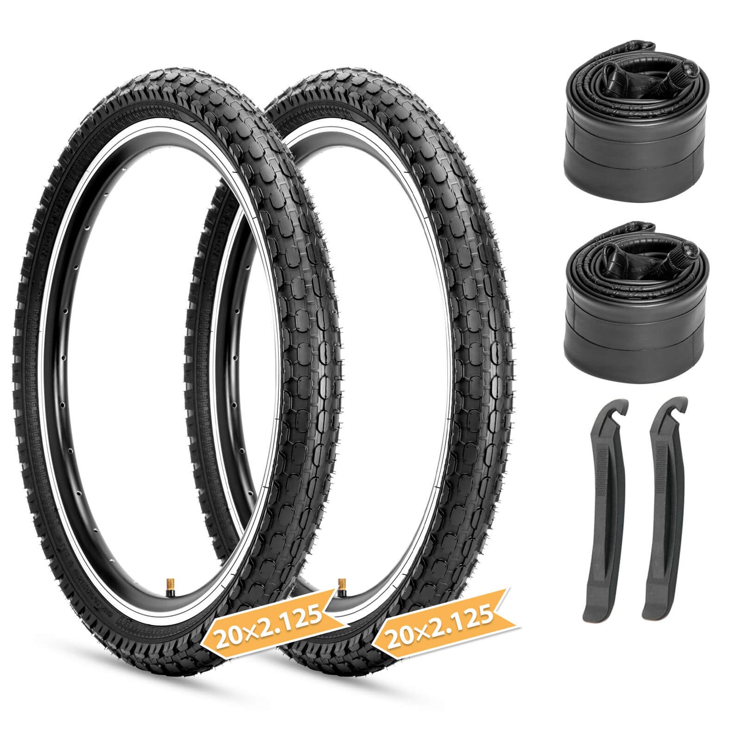 Hycline Dotree 20x2.125 bicycle tire for kids, durable rubber tire with tread pattern for city and casual riding.