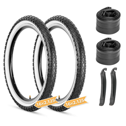 Hycline Dotree 16×2.125 or 20×2.125 bicycle tire for kids, featuring durable rubber tread and lightweight design.