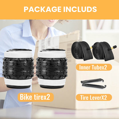 Hycline Dotree bicycle tire, 16×2.125 or 20x2.125 size, whitewall design, suitable for kids' bikes, durable and stylish.