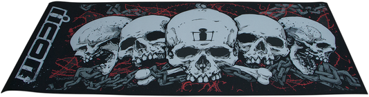ICON Absorbent Pit Pad featuring a large skull model, Part No. 9905-0108, designed for medical or safety applications.