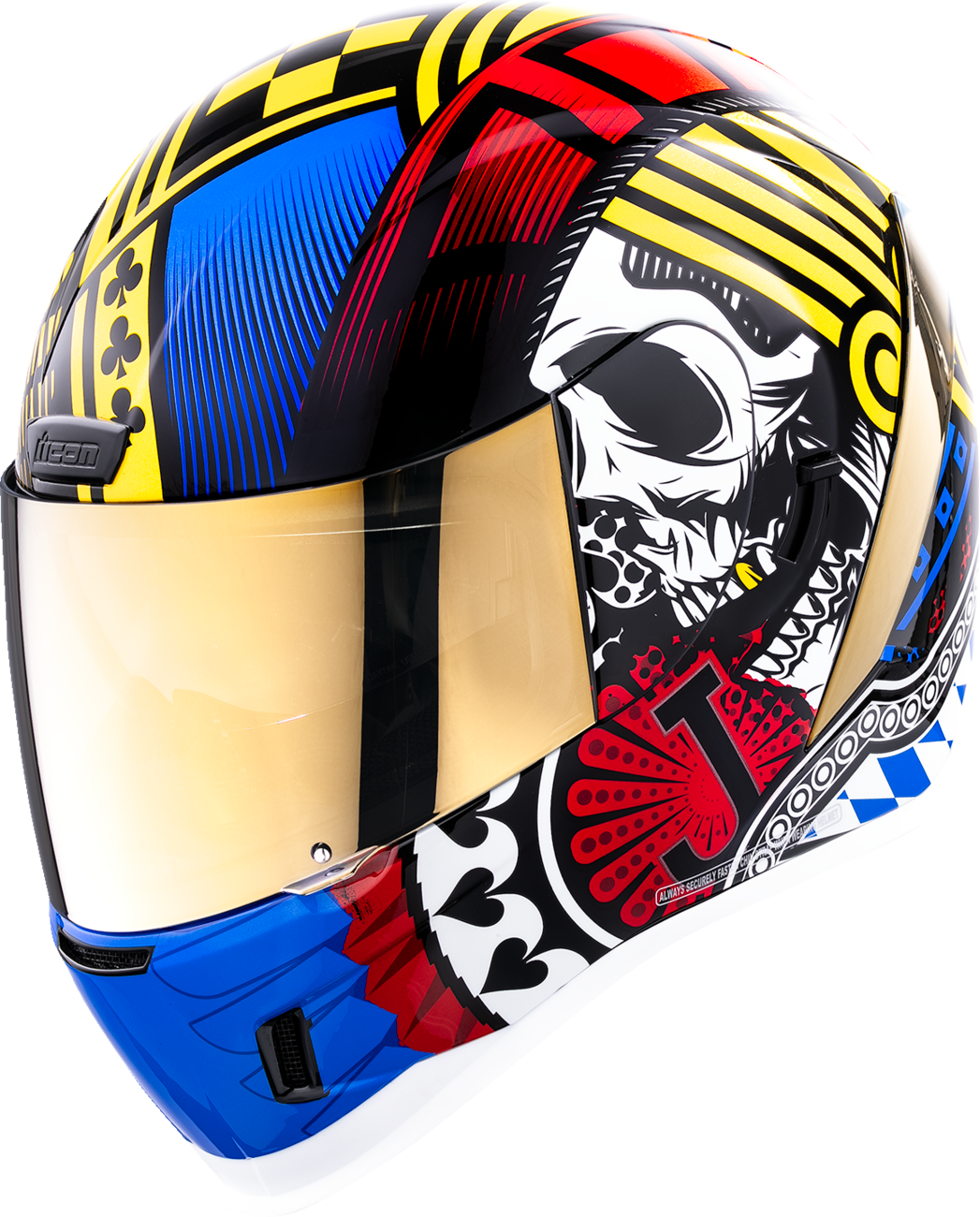 ICON Airform Lucky Lid 5 MIPS helmet in Glory design, 3XL size, featuring durable construction and safety features.