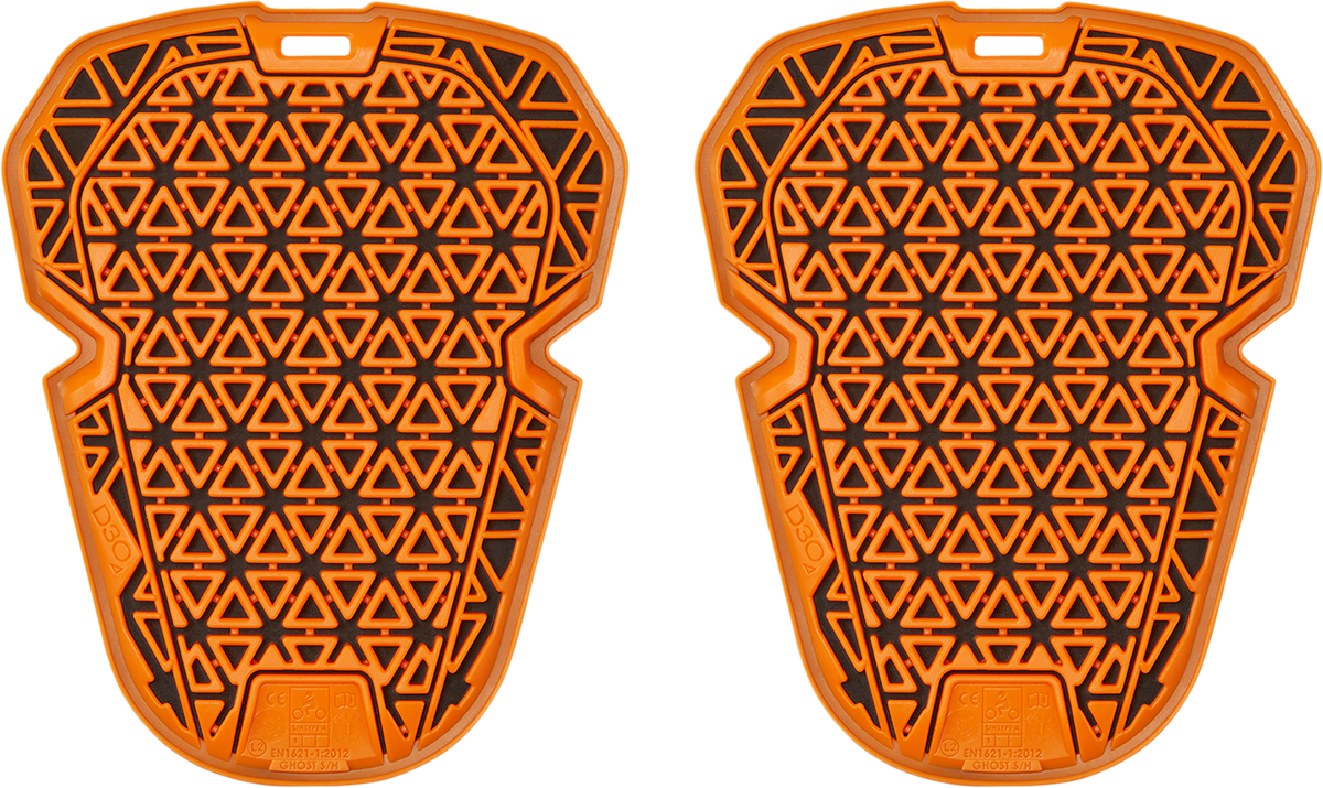 ICON D3O Ghost Guards Level 1 shoulder and hip protectors, lightweight protective gear with impact-absorbing D3O® material.
