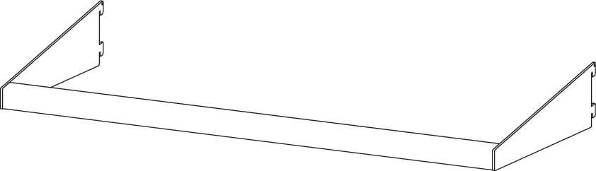 ICON Display Crossbar 1086371, durable metal retail fixture component for flexible merchandising, shown mounted on a retail display.