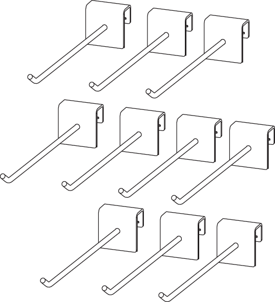 ICON Display Glove Peg Kit with 10 pegs, designed for motorcycle glove storage, by ICON Part Number 9903-0491.