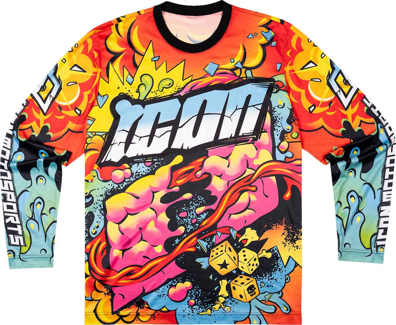 Black ICON Scatterbrain Jersey in medium size, featuring distinctive design details and comfortable fabric.