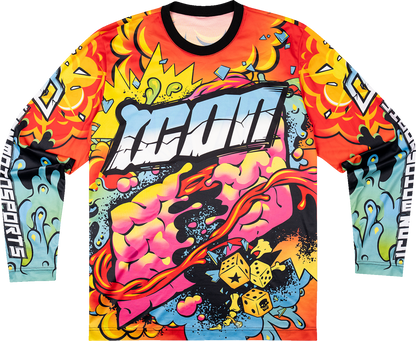 Black ICON Scatterbrain Jersey in medium size, featuring distinctive design details and comfortable fabric.
