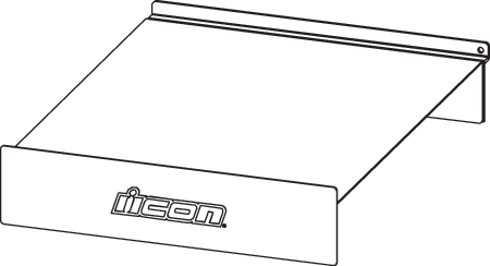 ICON Slatwall display shelf made of durable metal, designed for flexible retail merchandising and retail fixture organization