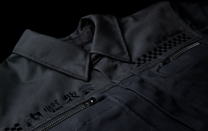 Men's ICON Upstate Canvas National™ Jacket in black, featuring a durable design with a front zipper and classic style.