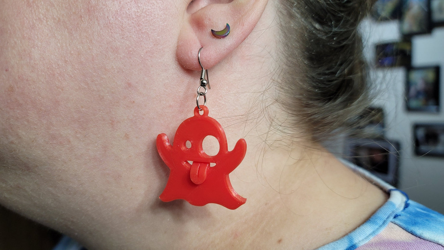GHOST EMOJI EARRINGS - Howling Moto