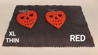 HEART SKULL EARRINGS - Howling Moto